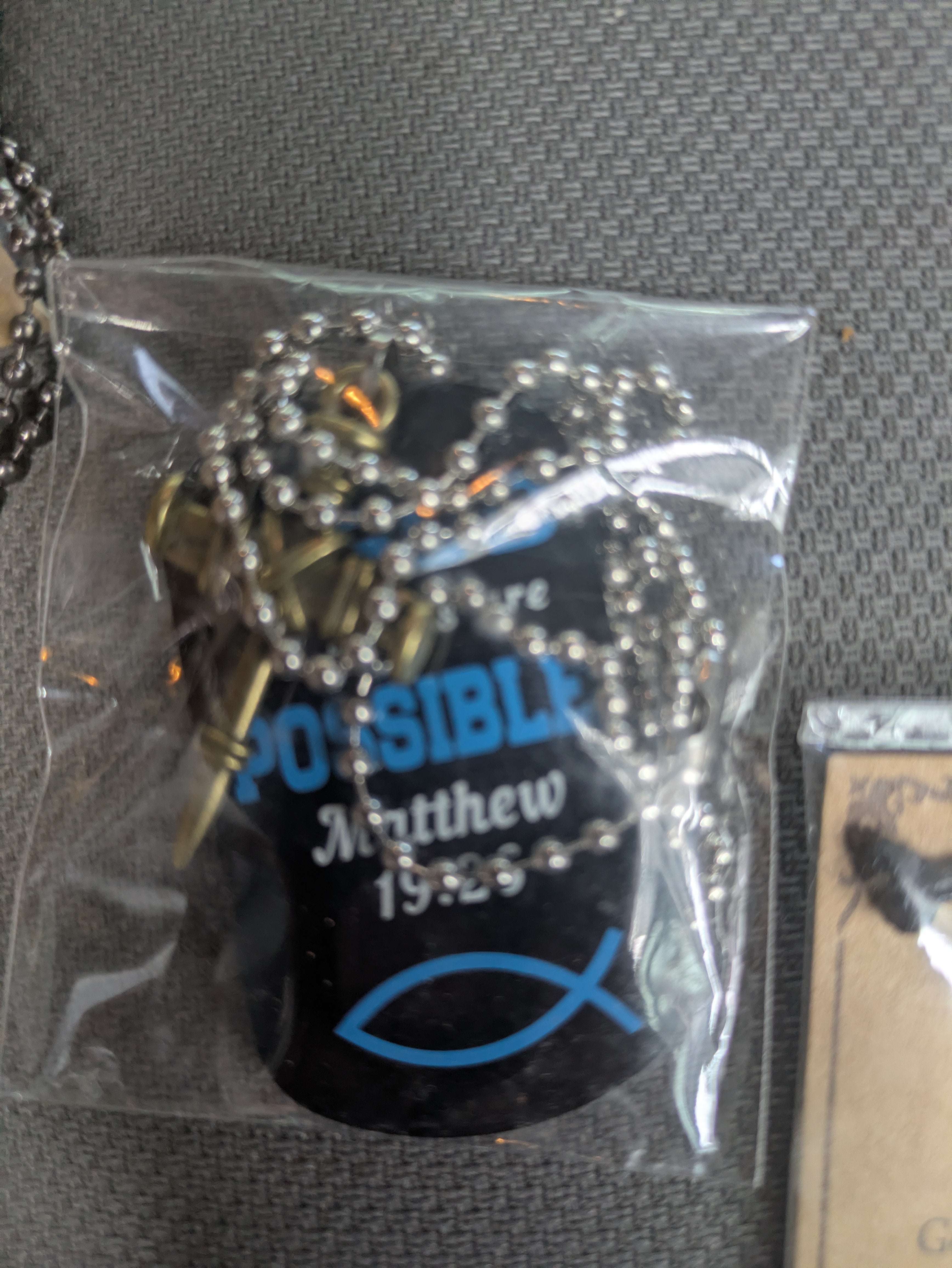 With God All Things Are Possible Dog Tag Necklace